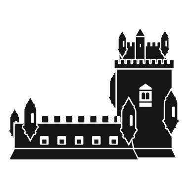 Tarihi kale simgesi, basit tarzı