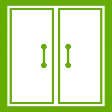 İki cam kapılar simgesi yeşil