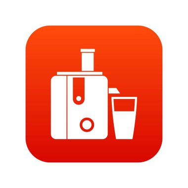 Meyve sıkacağı simgesi dijital kırmızı