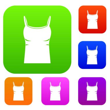 Boş kadın atlet renk koleksiyonu ayarla