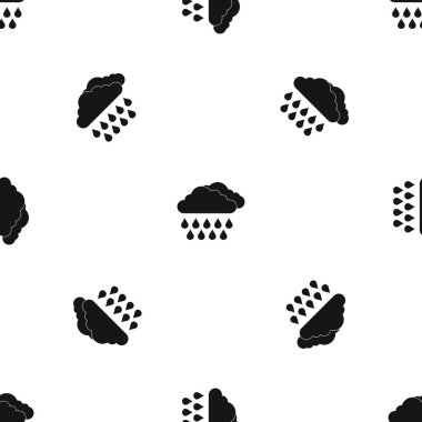 Sorunsuz Siyah bulut ve yağmur desen