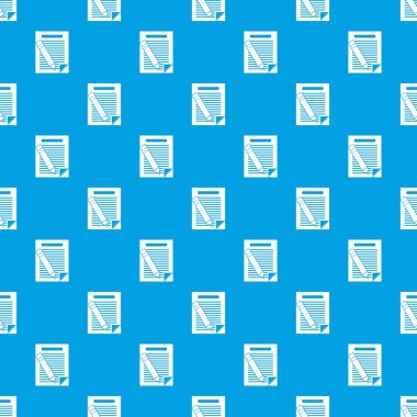 Kağıt ve kalem kesintisiz mavi model