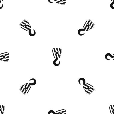 Vinç kanca desen sorunsuz siyah