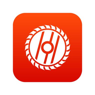 Daire testere bıçağı simgesi dijital kırmızı
