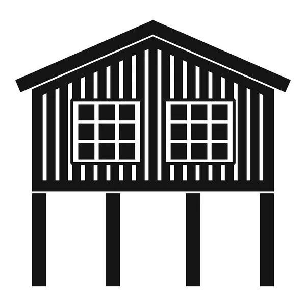 Icono de la casa inclinada, estilo simple — Vector de stock