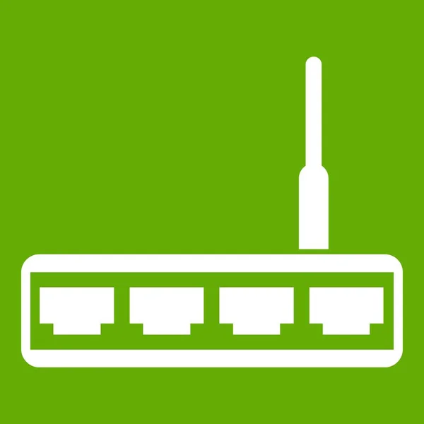 Router icono verde — Archivo Imágenes Vectoriales