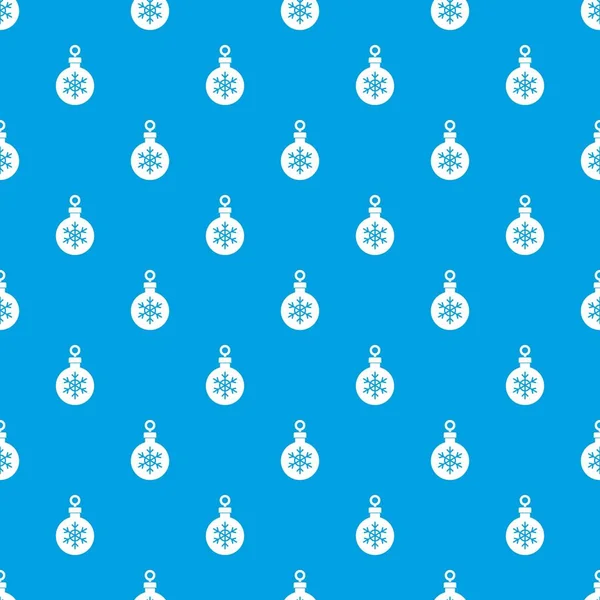 Míče pro vánoční strom vzor bezešvé modrá — Stockový vektor