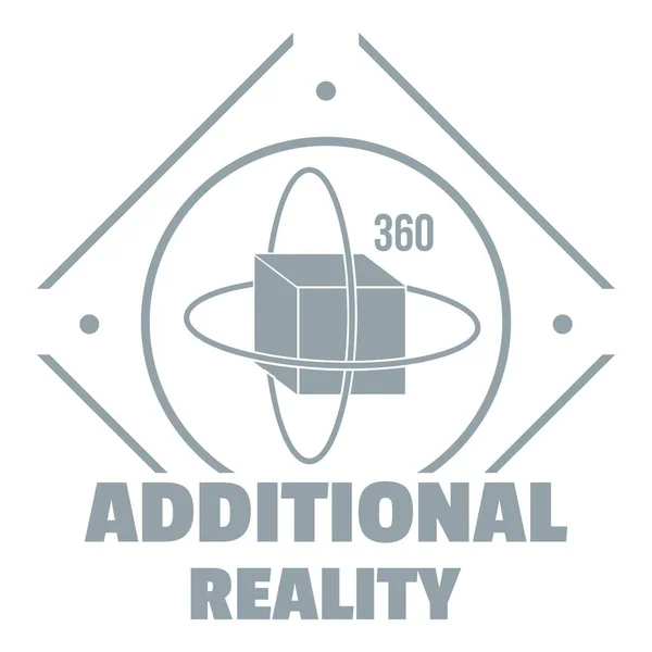 Logotipo de realidade adicional, estilo cinza simples —  Vetores de Stock