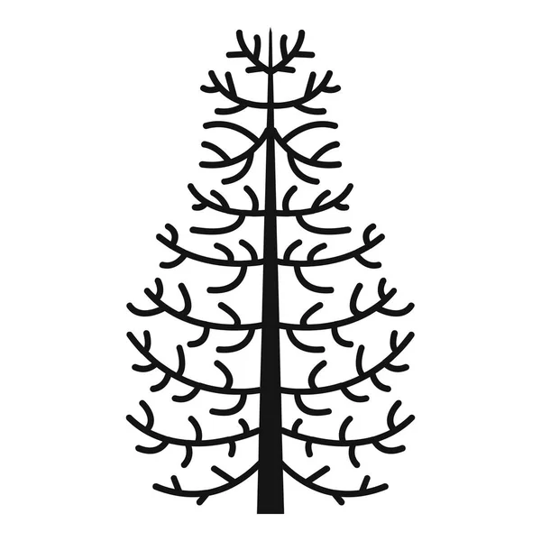 Fenyő fa ikon, egyszerű stílus — Stock Vector