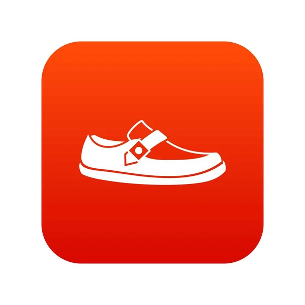 Hombres mocasín icono digital rojo — Vector de stock