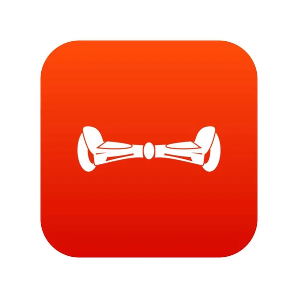 Hoverboard icono digital rojo — Vector de stock