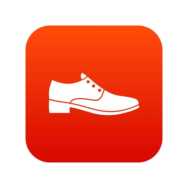 Men shoe icon digital red — Stock Vector