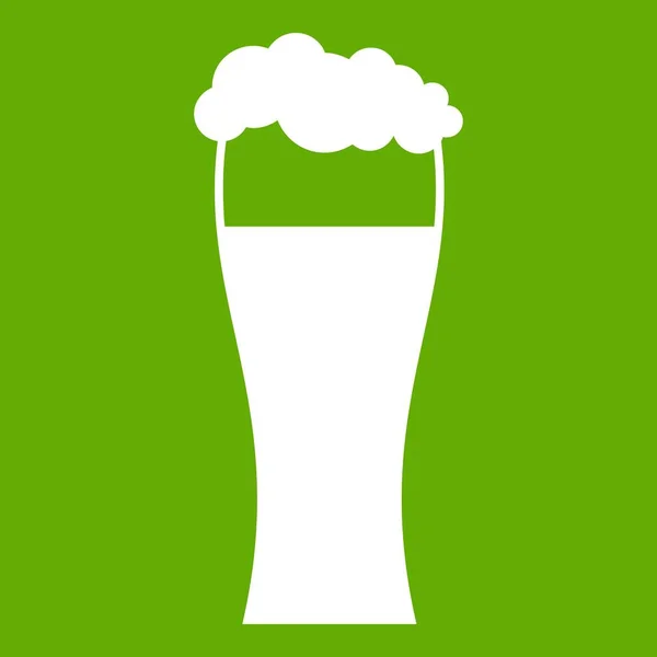 Bicchiere di icona della birra verde — Vettoriale Stock