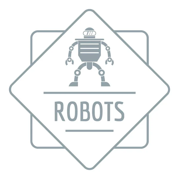 Logotipo de la tecnología Robot, estilo gris simple — Vector de stock