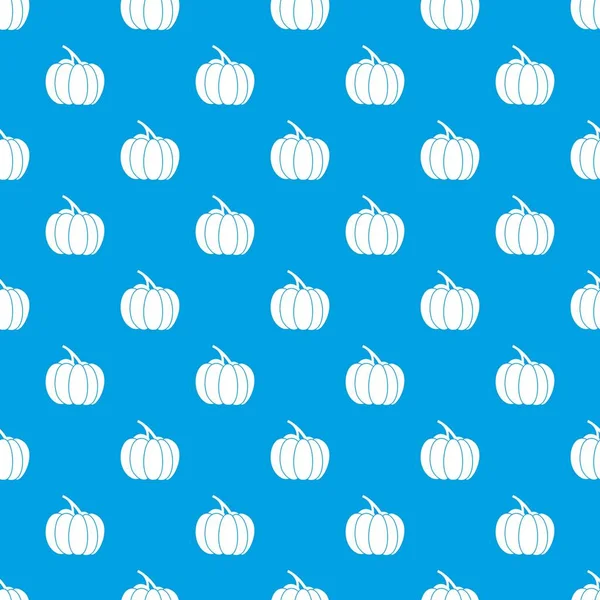 Pumpkin pattern seamless blue — Stock Vector