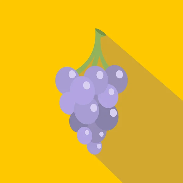 Icono de uva, estilo plano — Vector de stock