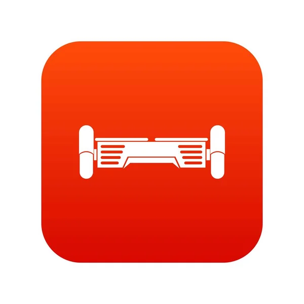 Smart scooter icona digitale rosso — Vettoriale Stock
