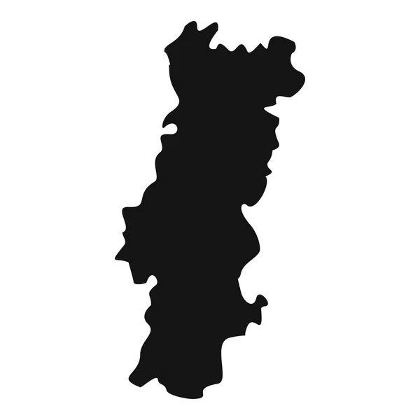 Portugal mapa icono, estilo simple — Vector de stock