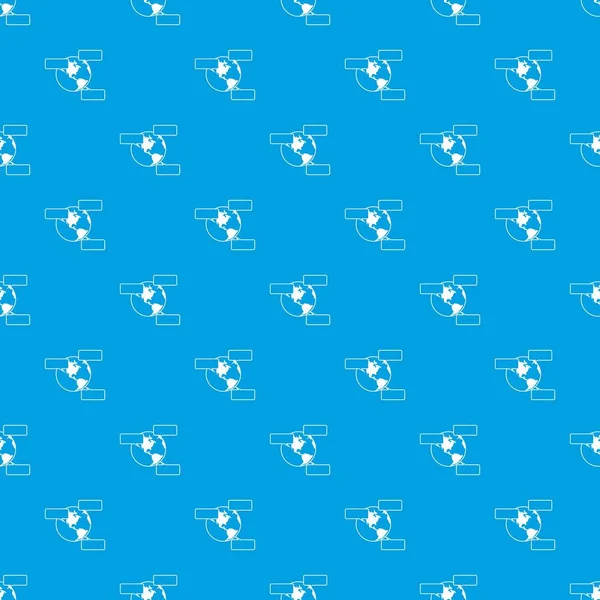 Kesintisiz mavi Küre ve boş konuşma balonları desen