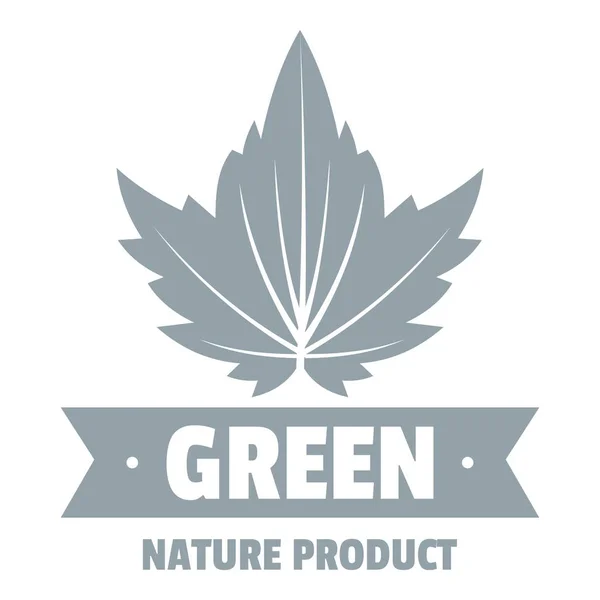 Eco earth logo, jednoduchý šedý styl — Stockový vektor