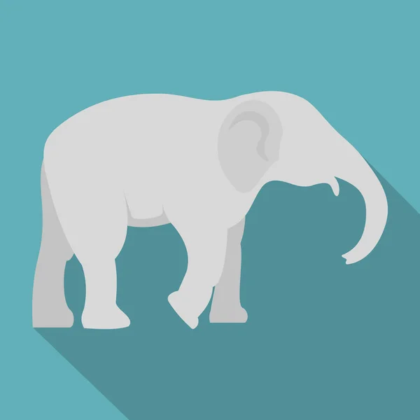 Elephant icon, flat style — Stock Vector