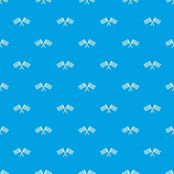 Crossed patrón de banderas a cuadros sin costura azul — Vector de stock