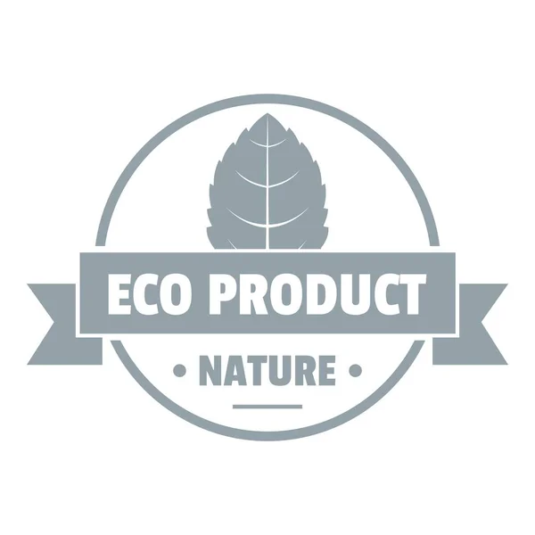Logo del mercado ecológico, estilo gris simple — Vector de stock