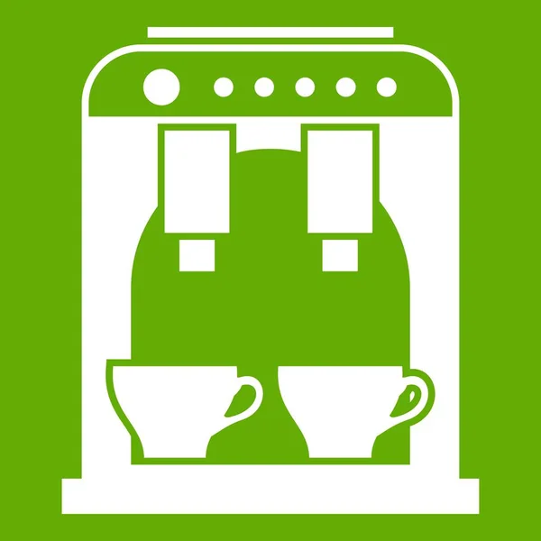 Kaffeemaschinen-Symbol grün — Stockvektor