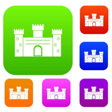 Ortaçağ surlarının renk koleksiyonu ayarla