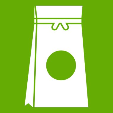 Bir kağıt torba simgesinde yeşil çay Paketli