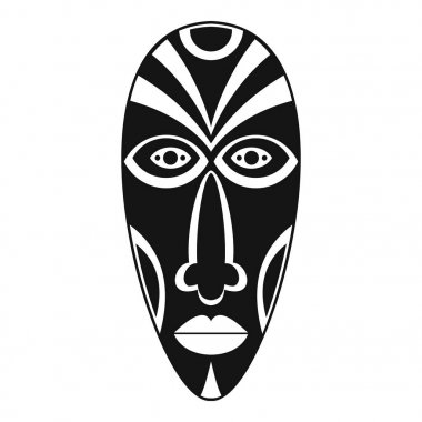 Afrika maskesi simgesi, basit tarzı