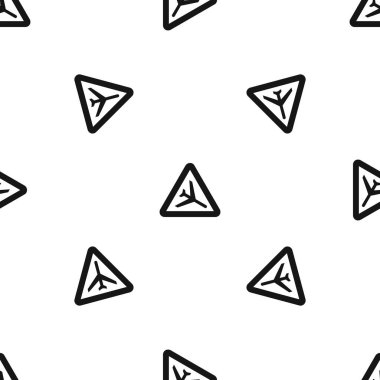 Uyarı işareti düşük uçan uçak model sorunsuz siyah