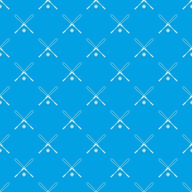 Kesintisiz mavi çapraz beyzbol sopaları ve top model