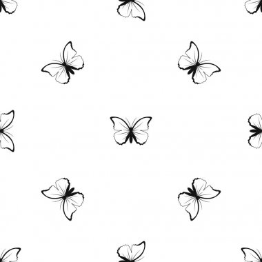 Kelebek deseni sorunsuz siyah