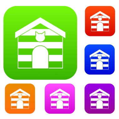 Kedi evi renk koleksiyonu ayarla