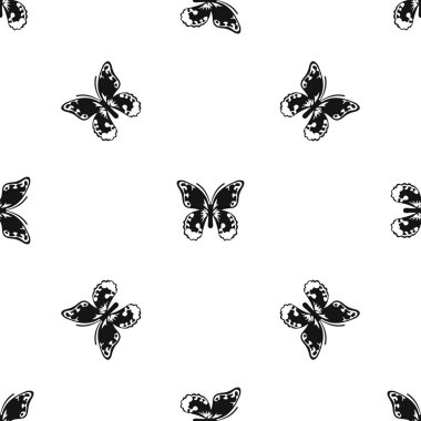 Kelebek deseni sorunsuz siyah