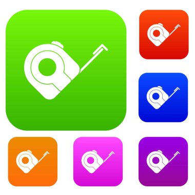 Rulet inşaat aracı renk koleksiyonu ayarla