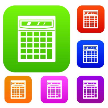 Elektronik hesap makinesi renk koleksiyonu ayarla