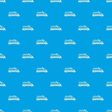 Ambulans araba desen kesintisiz mavi