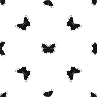 Kelebek deseni sorunsuz siyah