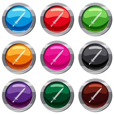 Uzun kılıç 9 koleksiyonu ayarla