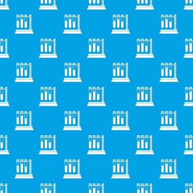 Tıbbi test tüpleri tutucu desen kesintisiz mavi