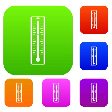 Termometre derece ile renk koleksiyonu ayarla