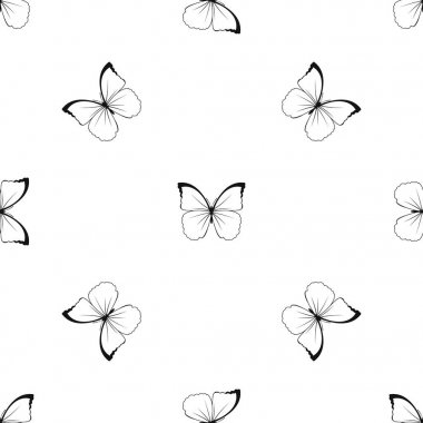 Kelebek deseni sorunsuz siyah