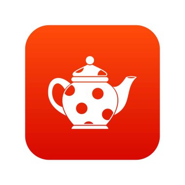 Su ısıtıcı simgesi dijital kırmızı