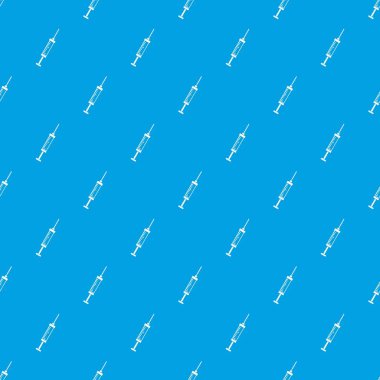 Şırınga desen kesintisiz mavi