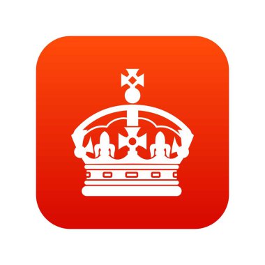 Taç simgesi dijital kırmızı