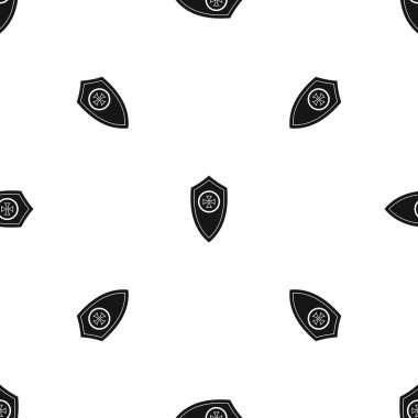 Kalkan desen sorunsuz siyah