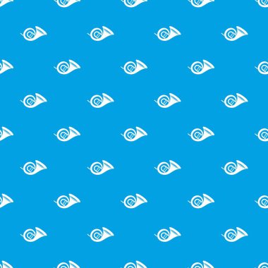 Fransız kornosu desen kesintisiz mavi