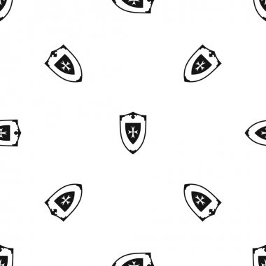 Kalkan desen sorunsuz siyah